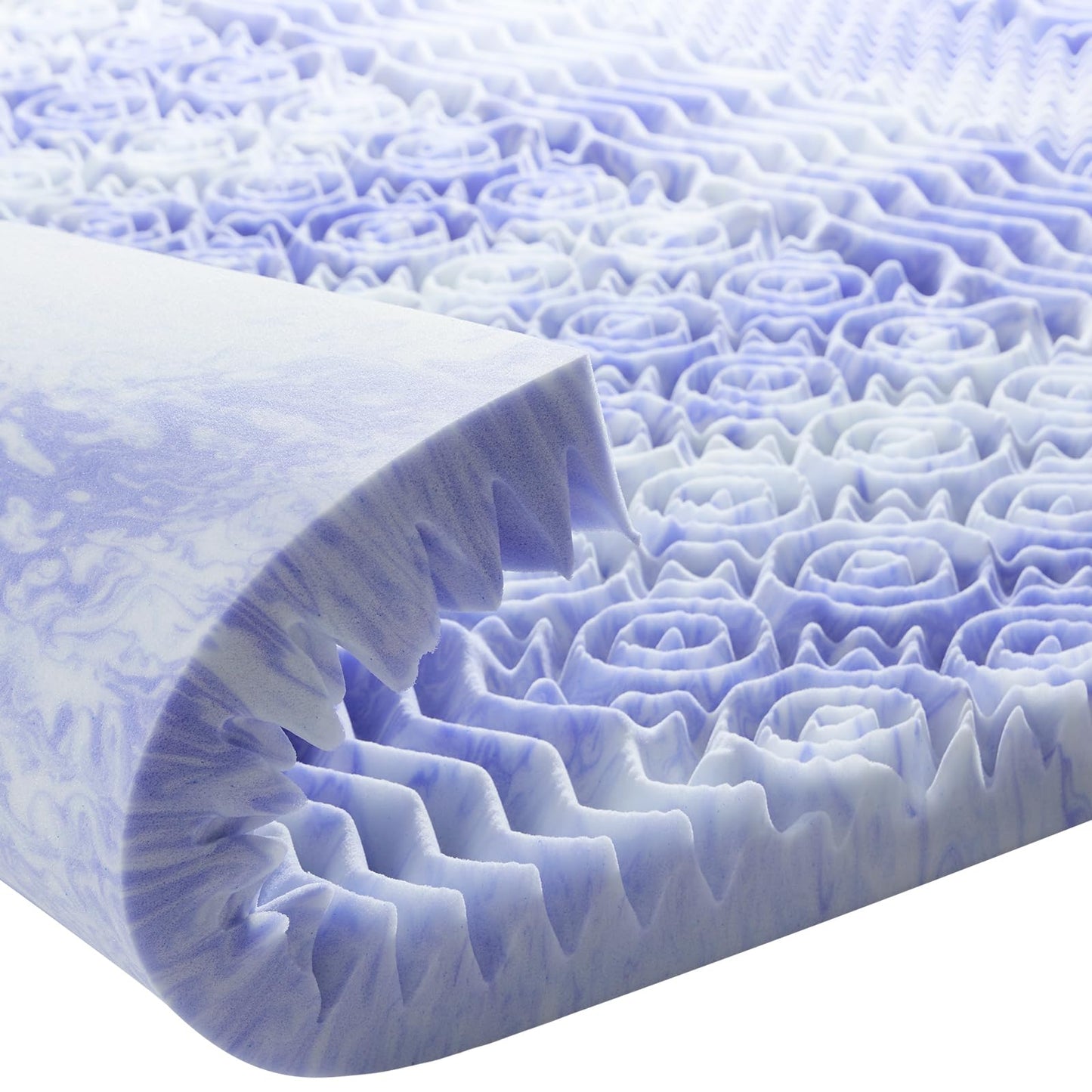 Dreamsmith Queen Mattress Topper, 3 Inch 7-Zone Memory Foam Mattress Topper, Gel Infused Foam Mattress Topper for Pressure Relief, Made with CertiPUR-US® Certified Foam, Oeko-Tex Certified