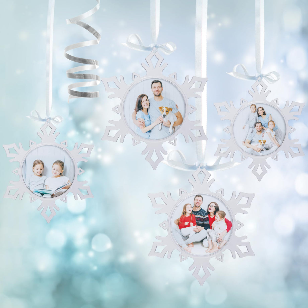 Snapins Snowflake Photo Ornaments - Pack of 24