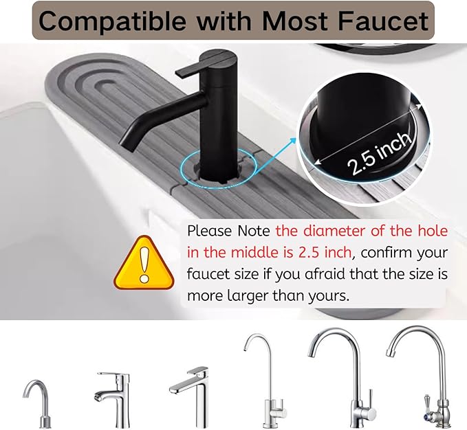 Diatomite Faucet Mat for Kitchen Sink
