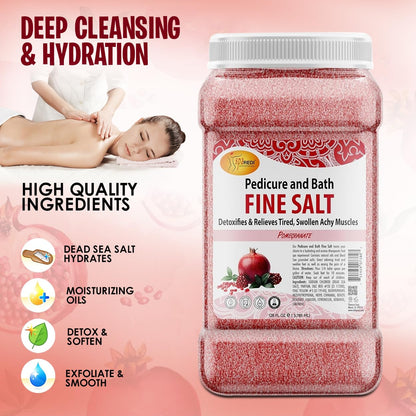 SPA REDI - Detox Foot Soak Pedicure and Bath Fine Salt, Lavender and Wildflower, 128 Oz - Made with Dead Sea Salts, Argan Oil, Coconut Oil, and Essential Oil, Hydrates, Softens and Moisturizes