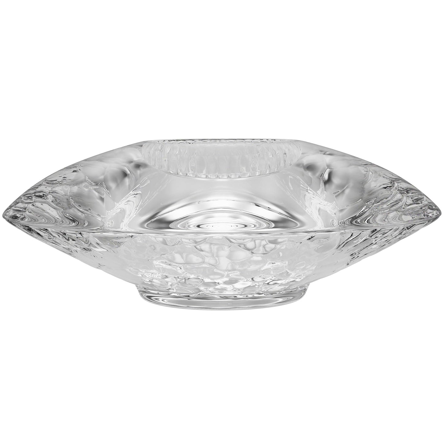 Orrefors Discus Votive, Tealight Candle Holder, Made from Crystal, Modern Statement Piece Decor, Shelf Decoration & Table Centerpiece, 1.75" x 5.5" - Clear