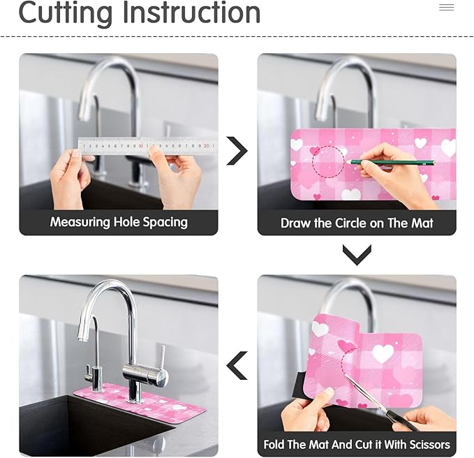 Kitchen Sink Splash Guard 2 PCS 14.7 Inch Sink Faucet Mat Splash Guard