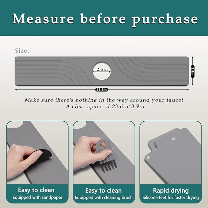 Kitchen Sink Diatomite Splash Guard