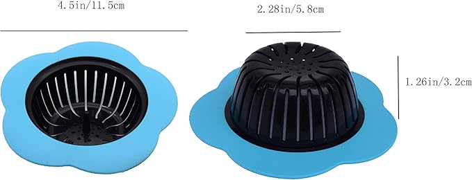 Silicone Kitchen Sink Strainer 2 Pack, Pouring strainers，Drain FilterLarge Wide