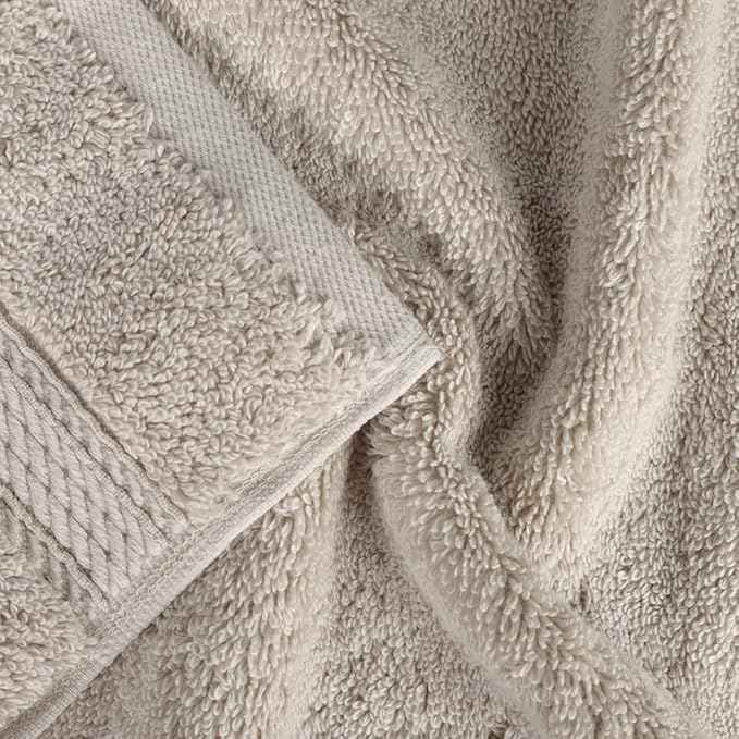 SUPERIOR Egyptian Cotton Pile Hand Towel Set of 4, Ultra Soft Luxury Towels