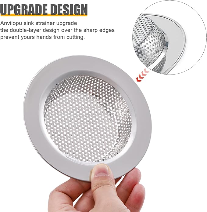 2pcs Kitchen Sink Strainer Stainless Steel, Kitchen Sink Drain Strainer