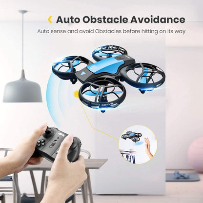 4DRC Mini Drone for Kids Hand Operated RC Quadcopter with 3 Batteries Longer Flight Time, Altitude Hold, Headless Mode, Throwing GO, 3D Flip and 3 Speed Modes Aeroplane for Beginners, Blue