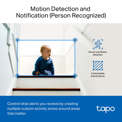 Tapo TP-Link 1080P Indoor Security Camera for Baby Monitor, Dog Camera w/Motion Detection, 2-Way Audio Siren, Night Vision, Cloud & SD Card Storage, Works w/Alexa & Google Home C100