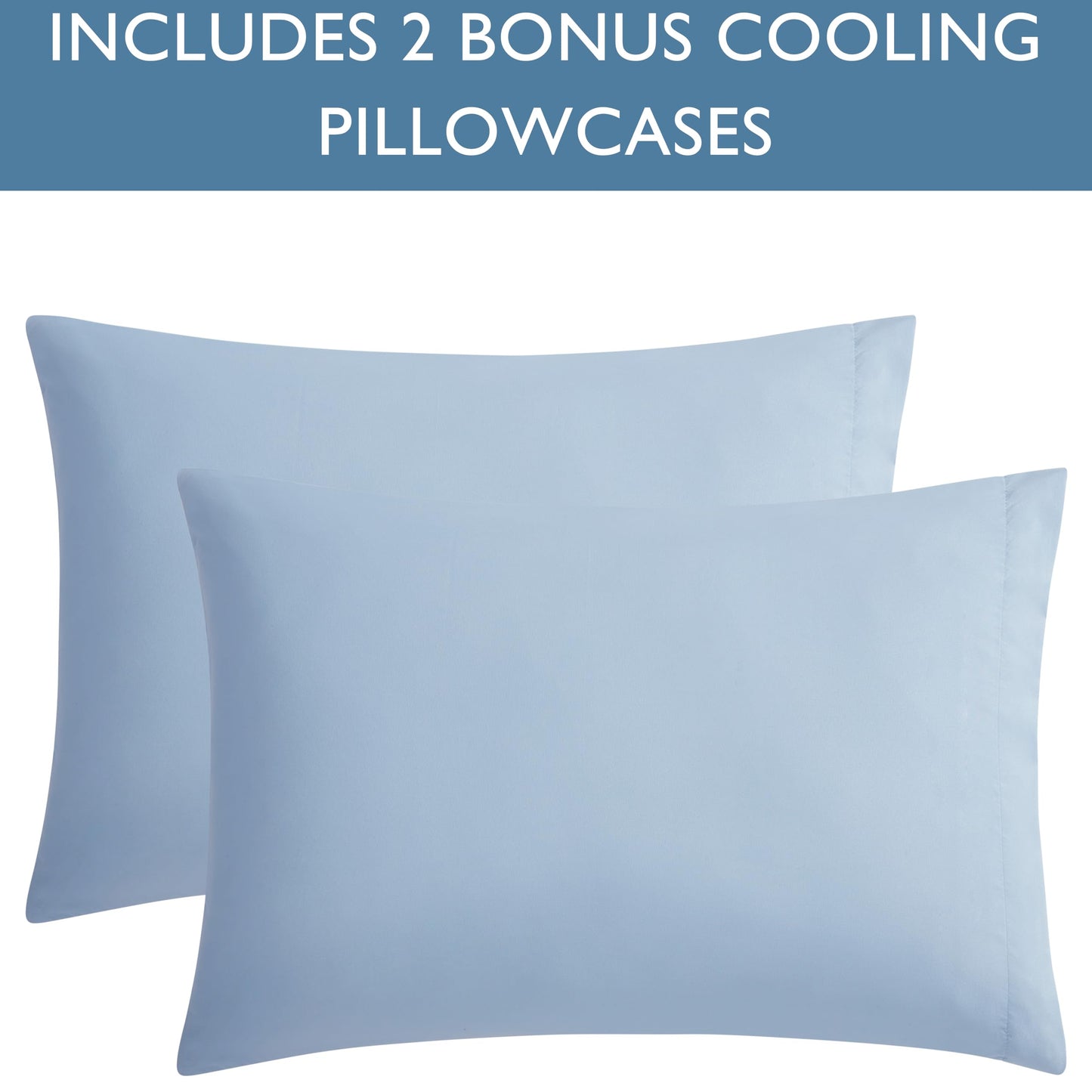 Caribbean Joe 6-Piece Sheet Set with Cooling Pillowcases, 12-inch Deep Pockets, Tropical Beach Coastal Design, Queen, Fanta Sea Blue