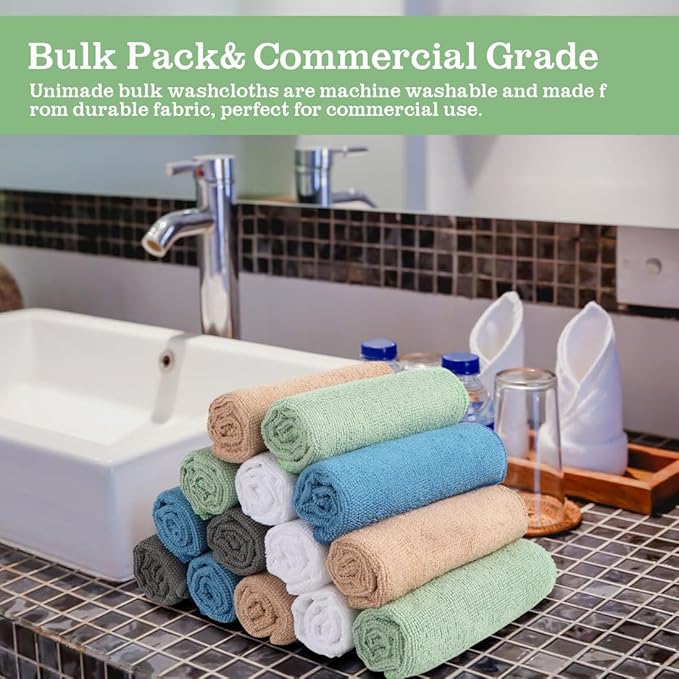 Washcloths Bulk 100 Pack Face Towels, Highly Soft Wash Cloths and Hand Towels