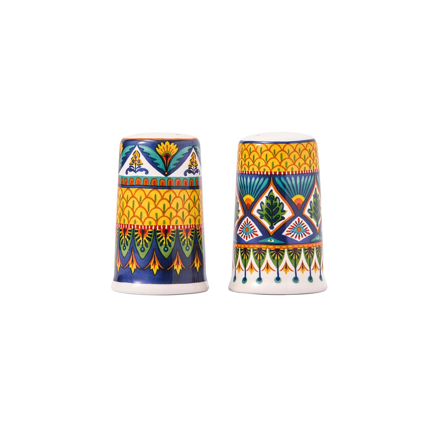 Bico Havana Ceramic Salt & Pepper Shaker Set, for Kitchen or Decor, Dishwasher Safe