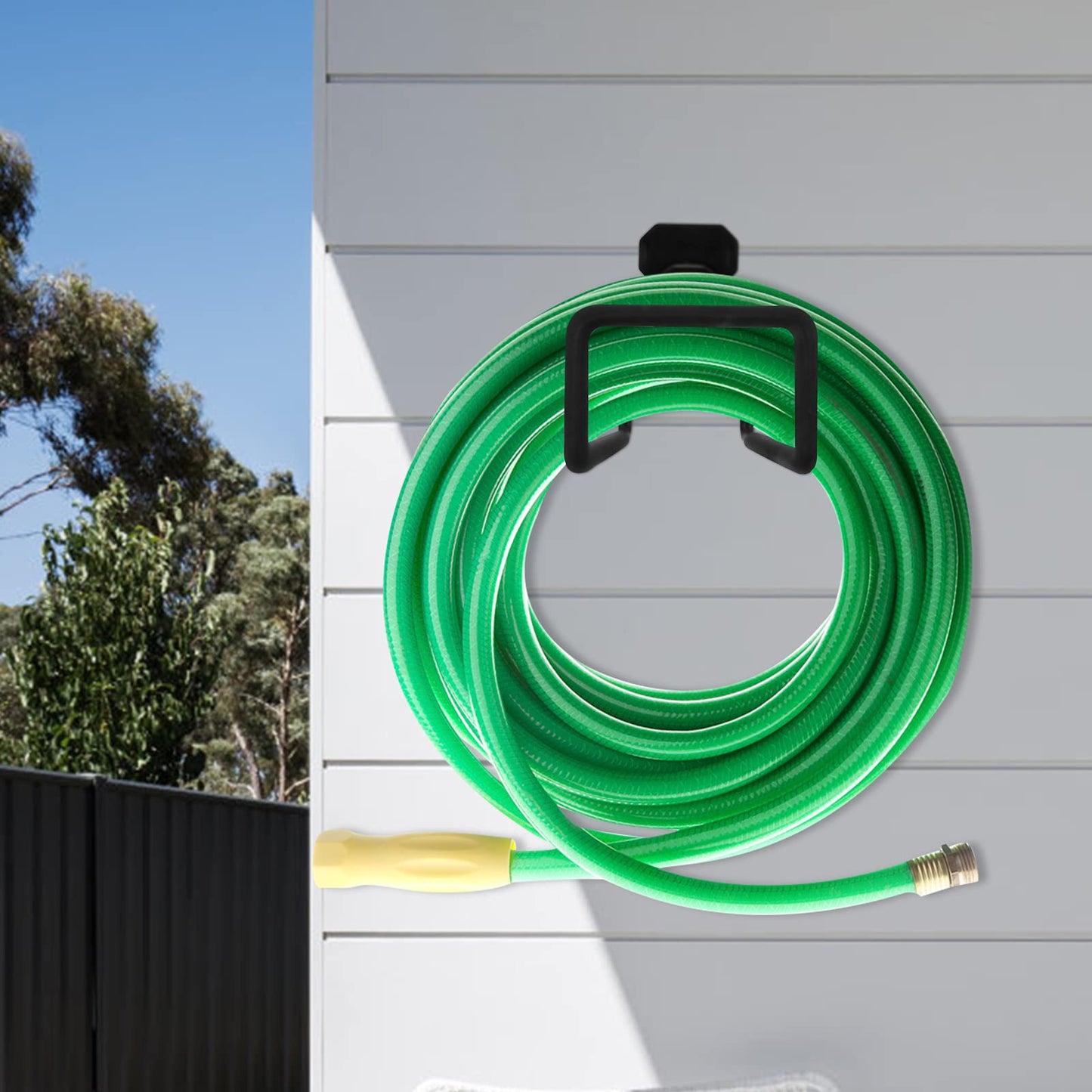 Sageme Hose Hanger, Heavy Duty Metal Hose Holder Wall Mount, Hook for Garden Hose/Expandable Hose/Hose Reel/Water Hose/Pocket Hose/Flexable Hose/Magic Hose 100 Ft