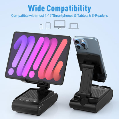 GLOPUS Valentines Day Gifts for Him Men, Cell Phone Stand with Wireless Bluetooth Speaker, Birthday Gifts for Men Unique, Mens Gift for Dad Husband Boyfriend, Cool Gadgets for Mens