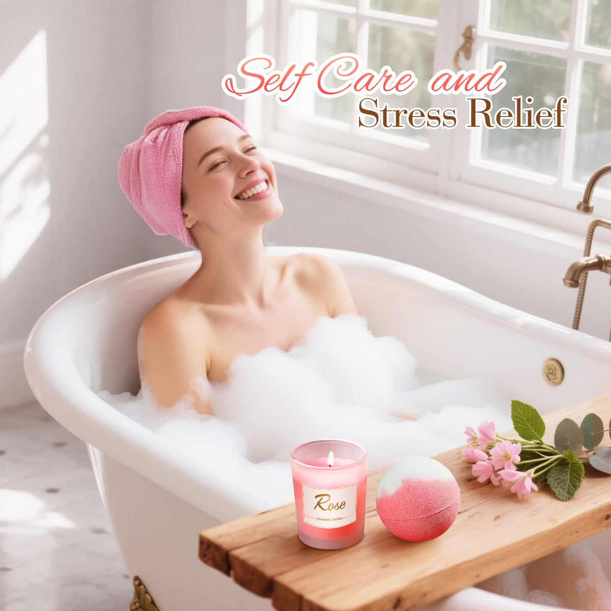Bestie Gifts for Women: Eletorot BEST-TEA Friendship Gift for Best Friend Female, Pink Spa Relaxation Baskets Set, Galentines, Valentines, Mothers Day, Birthday, Christmas, Funny BFF Present