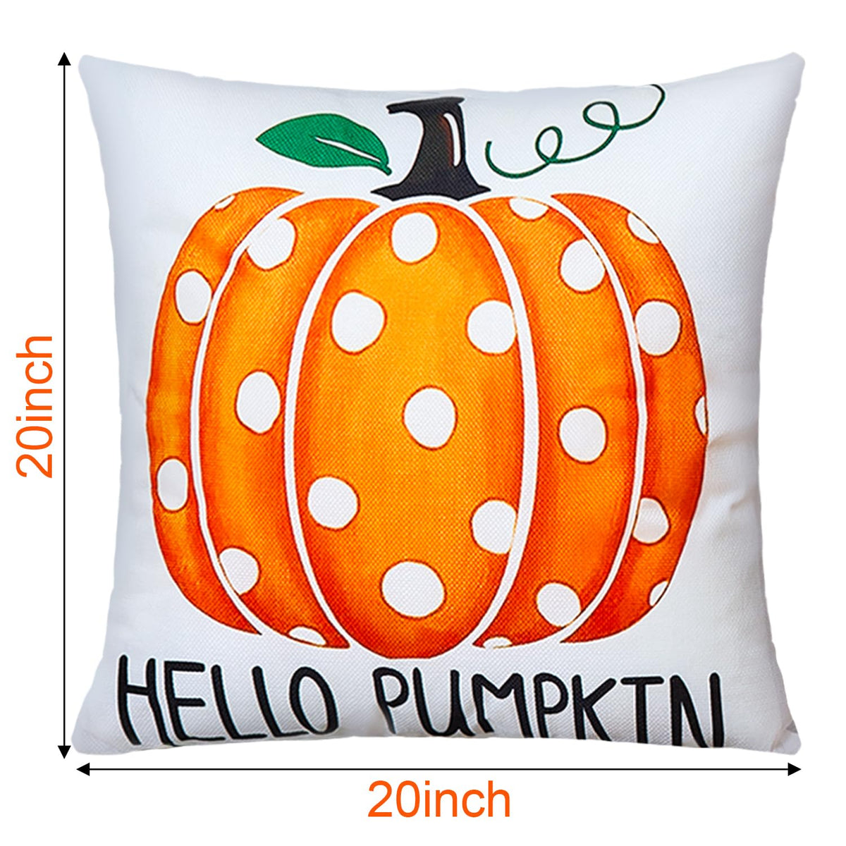 Fall Decorations Set Of 4 Double-Sided Print Fall Pillow Covers with 8 Cute Autumn Decor Patterns, Elegant Invisible Zipper, 20" x 20" Soft Linen Throw Pillow Covers for Outdoor & Indoor Use