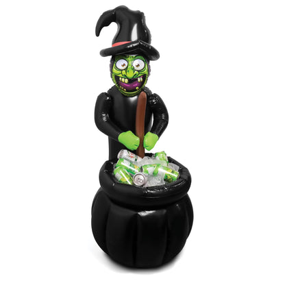 48" Inch Summerween Inflatable Witches Cauldron Outdoor Halloween Candy Holder Bowl - Up to 72 Drink Beverage Cooler and Ice Chest Halloween Party - Inflables De Enfriador Candy Caldron