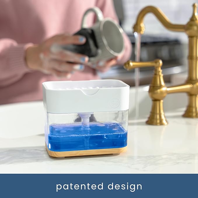 S&T INC. Dish Soap Dispenser and Sponge Holder
