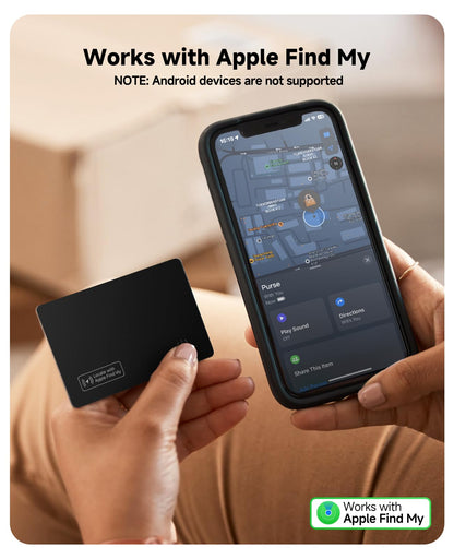 Apple MFi Certified Wallet Tracker Air Card Tag Tracker Card Ultra Slim 0.07in, IP68 Waterproof Travel Credit Card Design Works with Apple Find My for Wallets, Keys, Luggage,Bags-2Pack