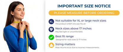 Variona FDA Registered Neck Traction Device for Pain Relief – Inflatable Cervical Neck Stretcher for Home Use, Adjustable Support for Neck Stiffness & Posture, Fits 12"–17" Neck Size