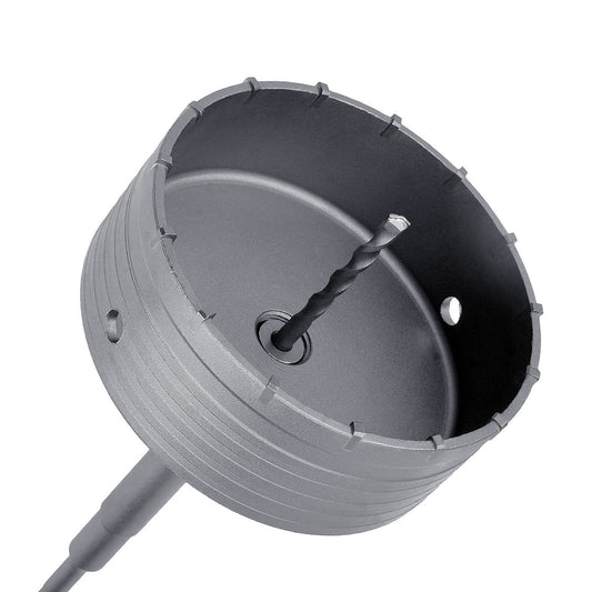 GUICGOC 6 inch / 152mm Concrete Hole Saw with 220mm SDS Plus Shank Connecting Rod,Tungsten Carbide Teeth Cement Hole Saw for Cement Brick Concrete Stone Wall (6 inch (152mm))