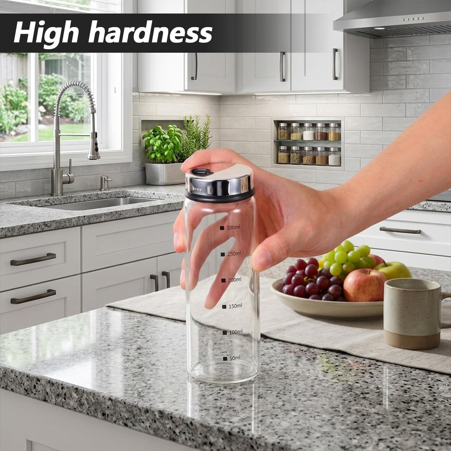 Ckhoid 6 Pcs Large Salt Pepper Shakers with Adjustable Outlet Holes, 10 oz Clear Glass Salt & Pepper Shakers Bottles Dispensers with Stainless Steel Removable Lids for Kitchen Restaurant BBQ Camping
