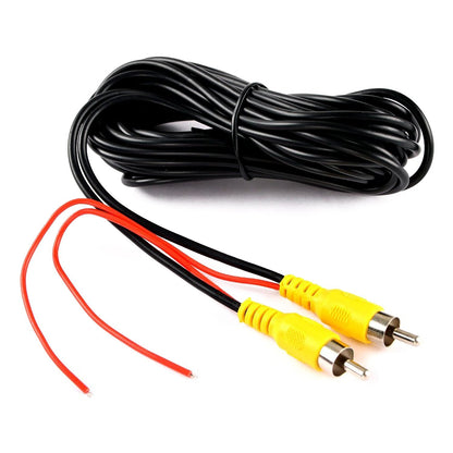 DALLUX Backup Camera RCA Video Cable,CAR Reverse Rear View Parking Camera Video Cable with DC Power Cable & RCA Connector, DC Power Adapter, Cable Clip (33FT/10 Meters)