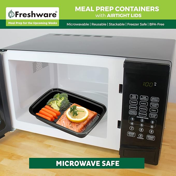 Freshware Meal Prep Containers 1 Compartment Food Storage Containers