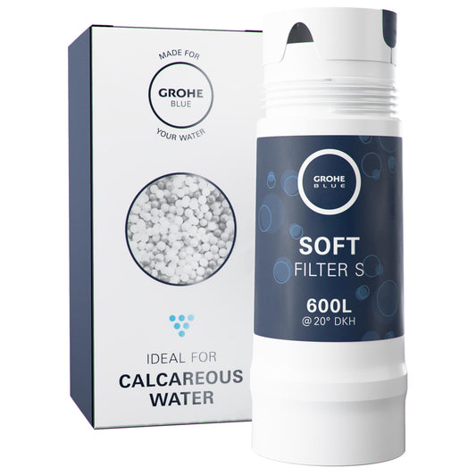 GROHE Blue S-Filter Cartridge - Replacement Filter for Blue and Red Water Systems for Fresh Filtered Water, Reduces Limescale and Heavy Metals, Capacity 600 Litre, 40404001