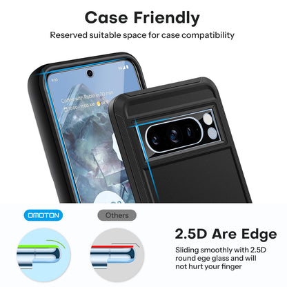 OMOTON 3+2 Pack for Google Pixel 9 Pro XL Screen Protector 6.8 Inch, 3 Tempered Glass Film & 2 Camera Lens Protector, Bubble-free, HD Clear, Not for 9 Pro/ 9