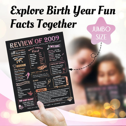 Sweet 16th Birthday Card for Girls Daughter,Jumbo Pop Up Sweet 16th Birthday Cards for Granddaughter Sister, Sweet 16th Birthday Decorations for 16 Year Old Girl Daughter Funny Birthday Gifts, Review of 2009, Pink