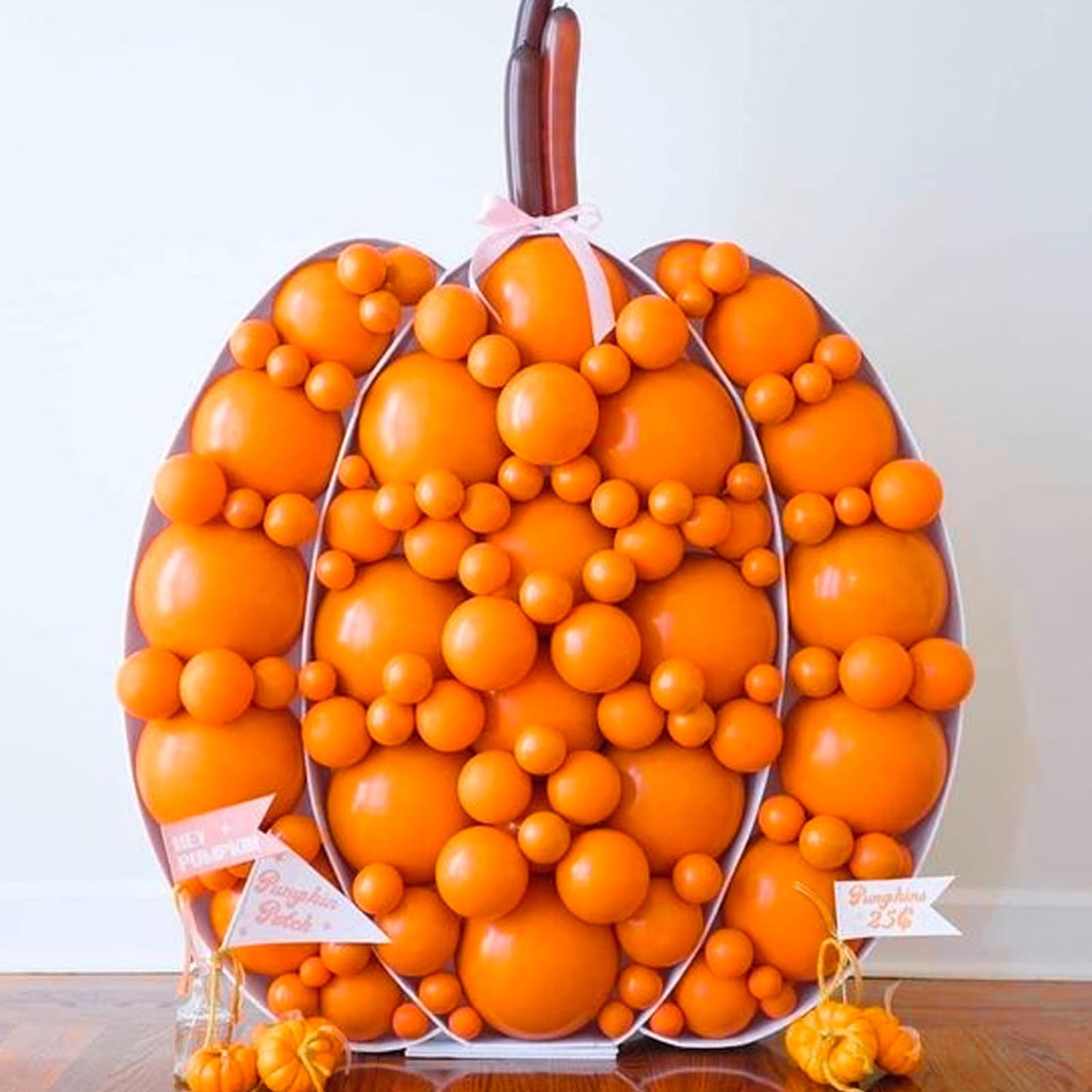 PartyWoo Orange Balloons 100 pcs 12 Inch Pumpkin for Thanksgiving Fall Balloons Halloween Little Cutie Baby Shower Birthday Graduation Party Decorations Orange-Y9