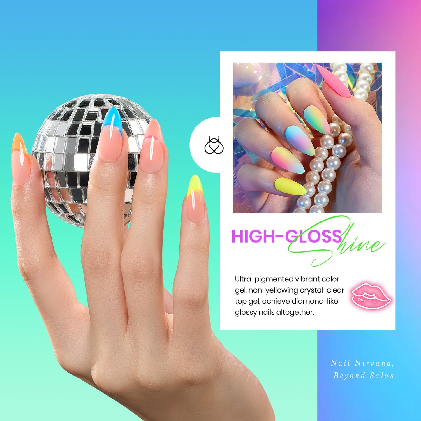 Beetles Gel Polish Set, Halloween Neon Kit 20 Colors Gel Nail Polish with 3Pcs Base Gel Top Coat Hot Pink Orange Blue Magenta Lemon Green Colors Soak Off UV Manicure Rainbow Nail