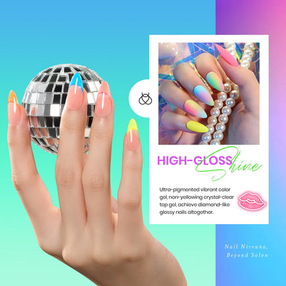 Beetles Gel Polish Set, Halloween Neon Kit 20 Colors Gel Nail Polish with 3Pcs Base Gel Top Coat Hot Pink Orange Blue Magenta Lemon Green Colors Soak Off UV Manicure Rainbow Nail