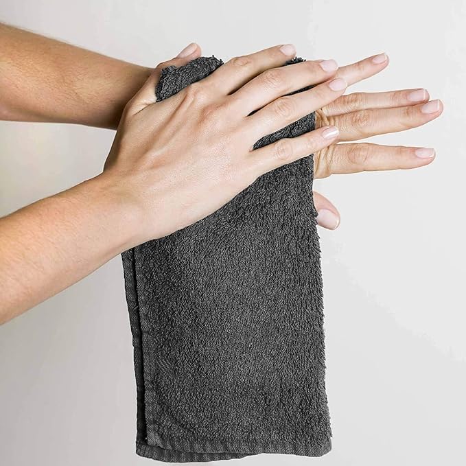 Utopia Towels Kitchen Bar Mops Towels, 100% Cotton Super Absorbent Grey