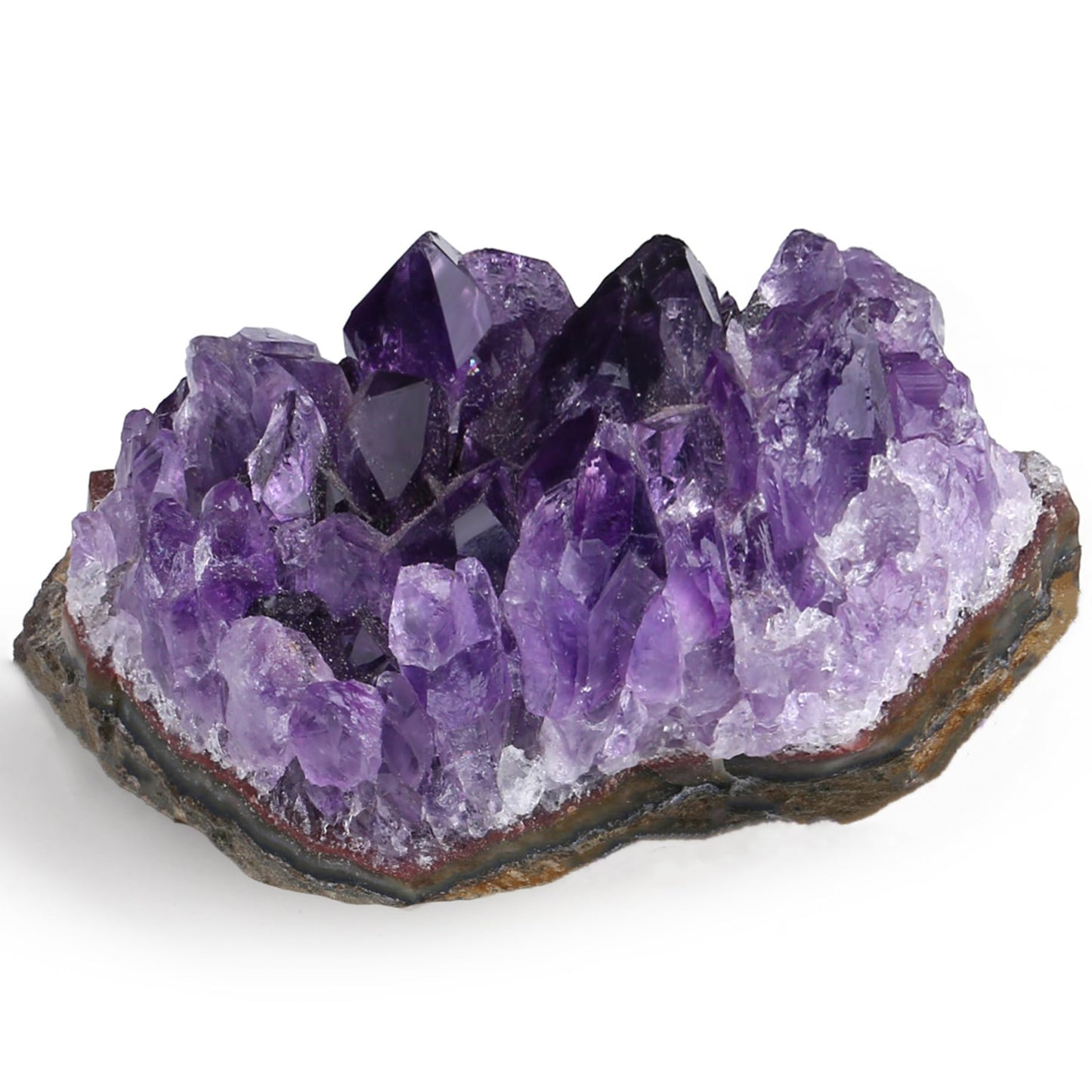 ZHIYUXI Amethyst Crystal Cluster Rock Geode Gemstones Purple Raw Crystals Stone Rock Collection Raw Energy Balance Reiki Home Decor Friendship Gifts for Women 50-70g