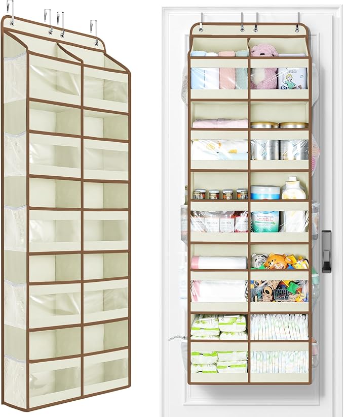Yecaye 5-Tier Over The Door Organizer Dual-Column, 80lbs Load Over The Door
