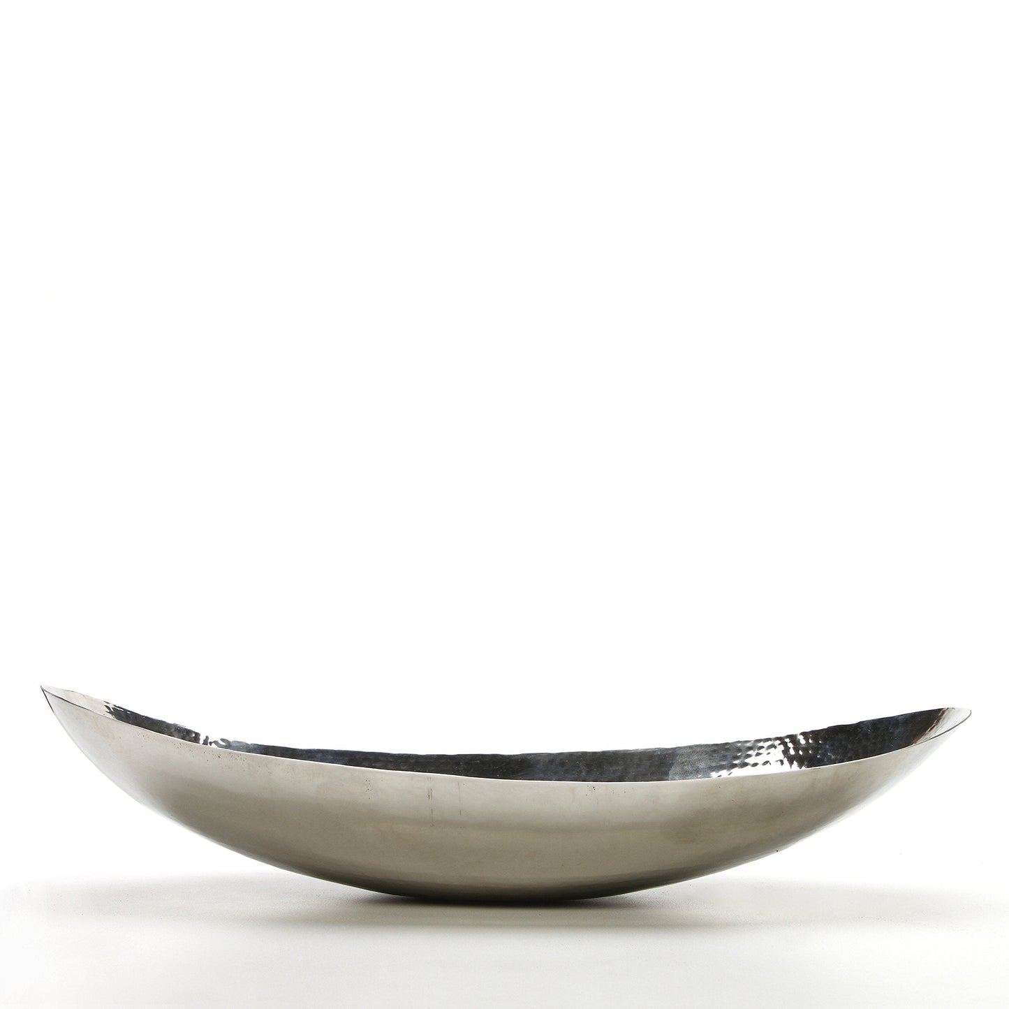 Hosley Hammered Stainless Steel Oval Bowl – 13.5” Decorative Centerpiece for Candles, Orbs, Potpourri & Table Styling | Modern Home & Event Décor