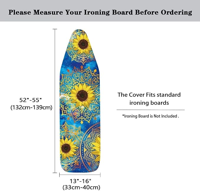 15x54 Inch Ironing Board Cover, Sunflower Printed Ironing Board Protector