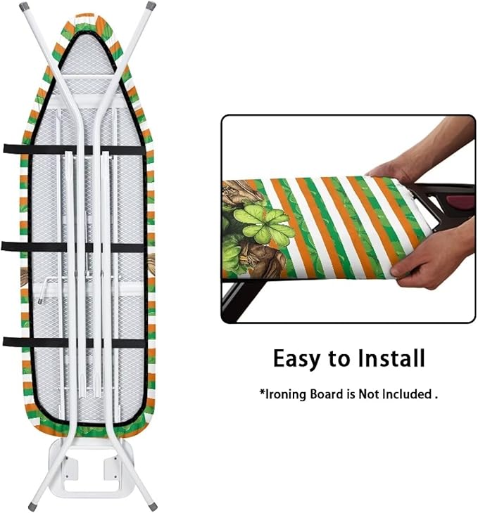 Sprowallow Striped Leaves Ironing Board Covers