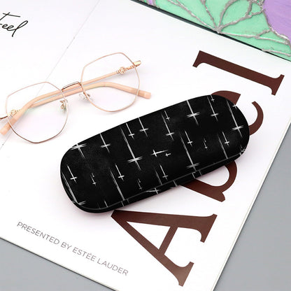 Zewurtuw Eyeglass Case Hard Shell Sunglasses Protective Eyeglasses Holder Box with Cleaning Cloth for Women Girls Men Cute Aesthetic-Cross