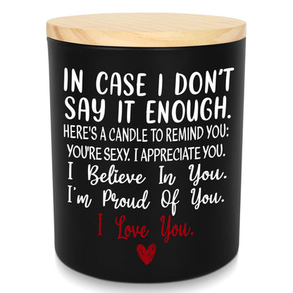 TEEZWONDER Valentines Day Gifts for Her Him - Long Lasting Vanilla Lavender Candle 10 Oz - Romantic Anniversary Wedding Birthday Valentines Gifts for Women Men, Girlfriend Boyfriend Gift Ideas