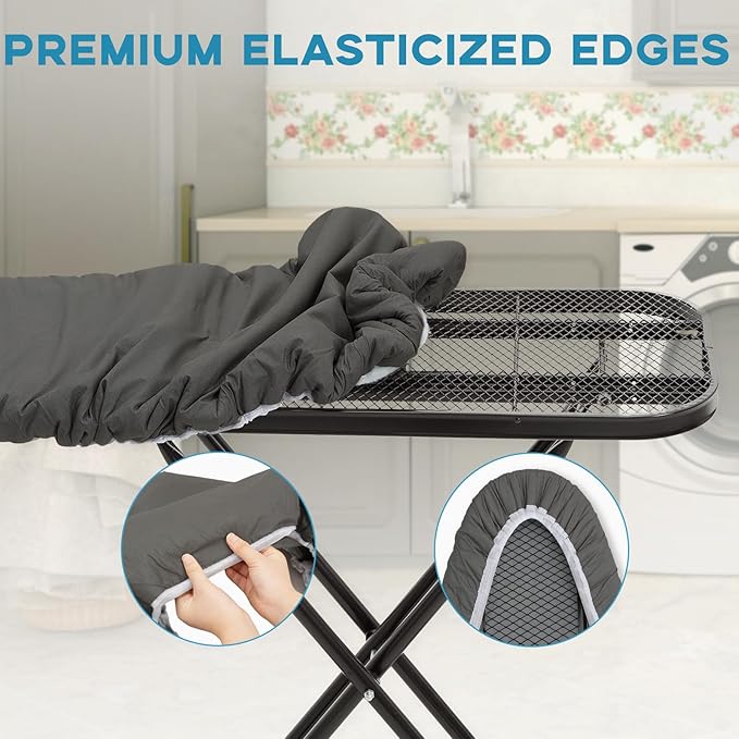 Iron Board Cover with Padding, Extra Thick Heavy Duty Aluminum Coated Ironing