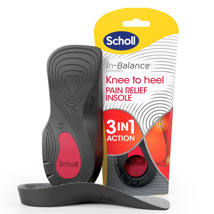 Scholl In-Balance Orthotics Knee To Heel Insoles for Men & Women - Helps to Relieve Lower Limb Pain, Shock Absorption, Deep Heel Cup, Orthopedic Arch Support, Pressure Redistribution & Stabilisation