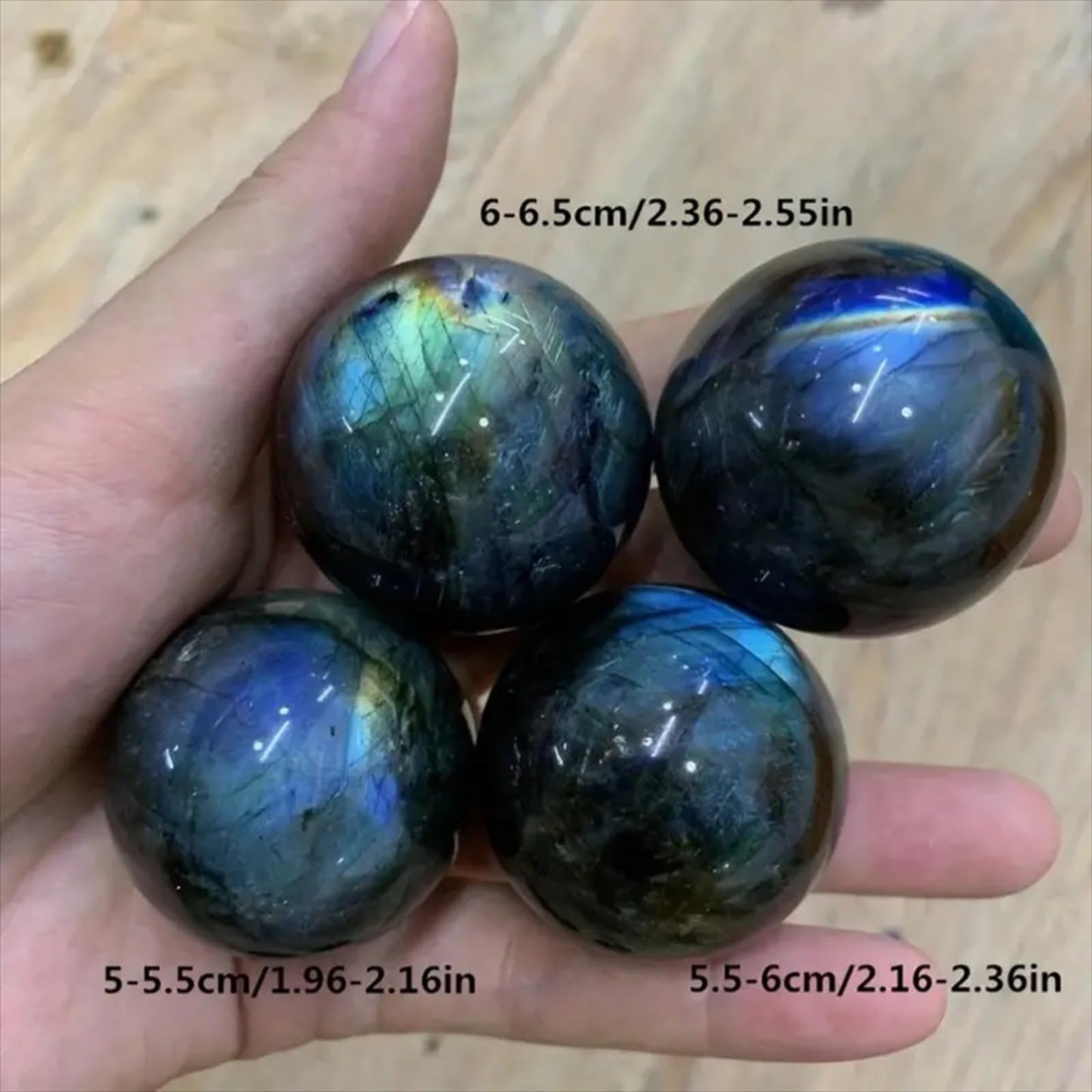 YOUNAIERZX Natural Labradorite Crystal Sphere