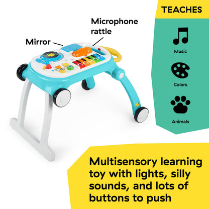 Baby Einstein, Musical Mix ‘N Roll 4-in-1 Activity Walker and Table, Educational Push Along Toy, 4 Languages, 100+ Melodies and Phrases, Ages 6 Months +