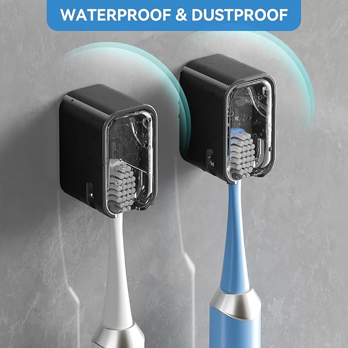 Toothbrush Holders for Bathroom【Innovation Single Slot Design】 2PCS Toothbrush