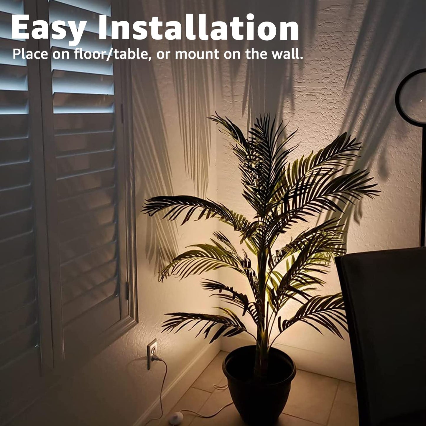SUNVIE 2 Pack LED Up Lights Indoor, 3W Spot Lights for Indoor Use with 3000K Warm White, 120V Spotlights for Plants Pictures Artwork Uplighting & Accent Lighting, 5.9 FT Plug Cord with Foot Switch