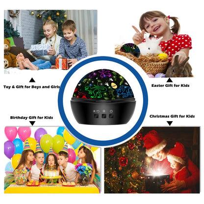 Dinosaur Night Light Toys for 3-8 Year Old Boys,2 in 1 Dino Projection for 2-10 Year Kids,Boys Girls Gifts,Suitable for Chirstmas Xmax Easter Birthday