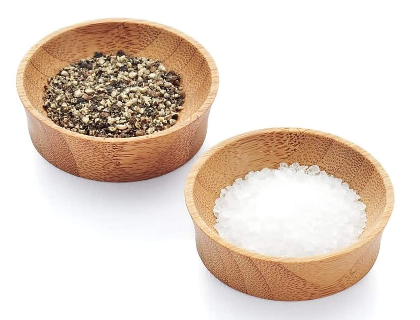 Bambu Pack of 4 - Small Reusable Bamboo Condiment Cups, Natural Wood and Food-Safe Finish, Eco Friendly Dish Alternative, Compostable Cups