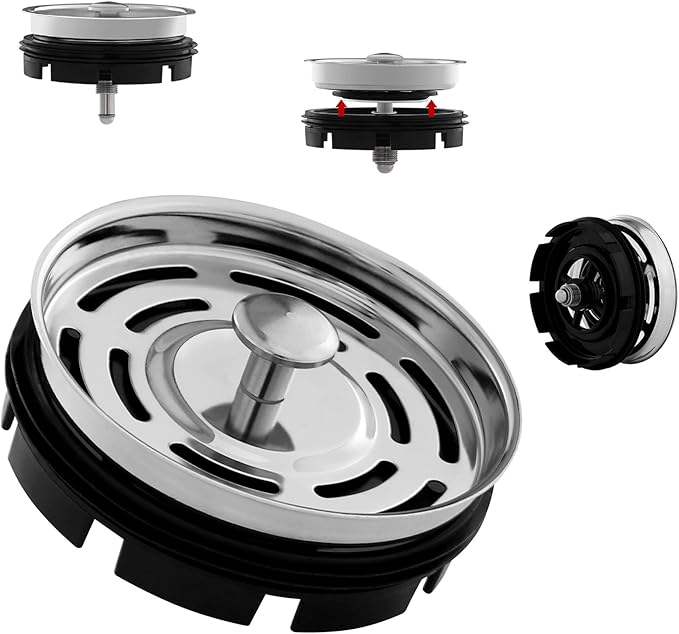 CLEESINK Kitchen Sink Strainer and Stopper Combo